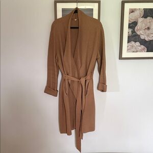 Brown Belted Cardigan